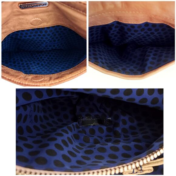 REBECCA MINKOFF MAC Bombe leather crossbody chain shoulder bag tan classic purse - Picture 10 of 12